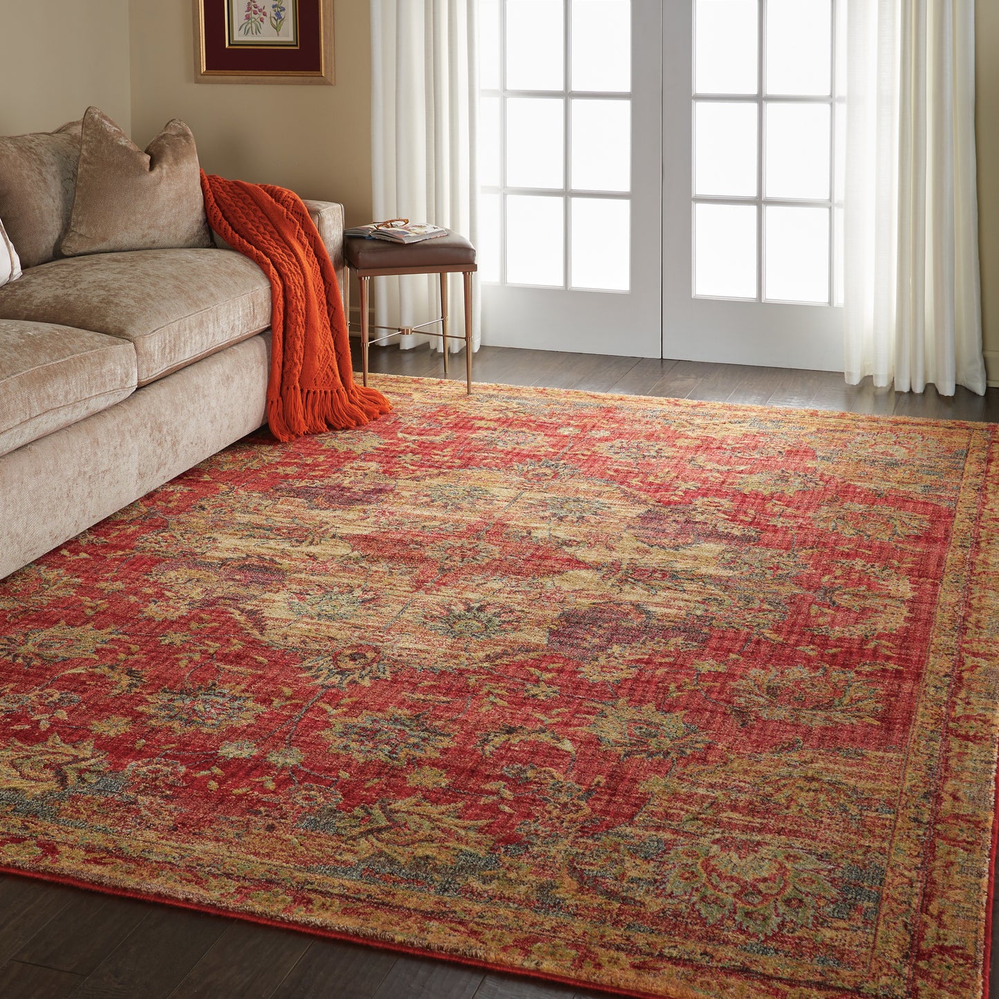 Nourison Home Jewel Red Traditional