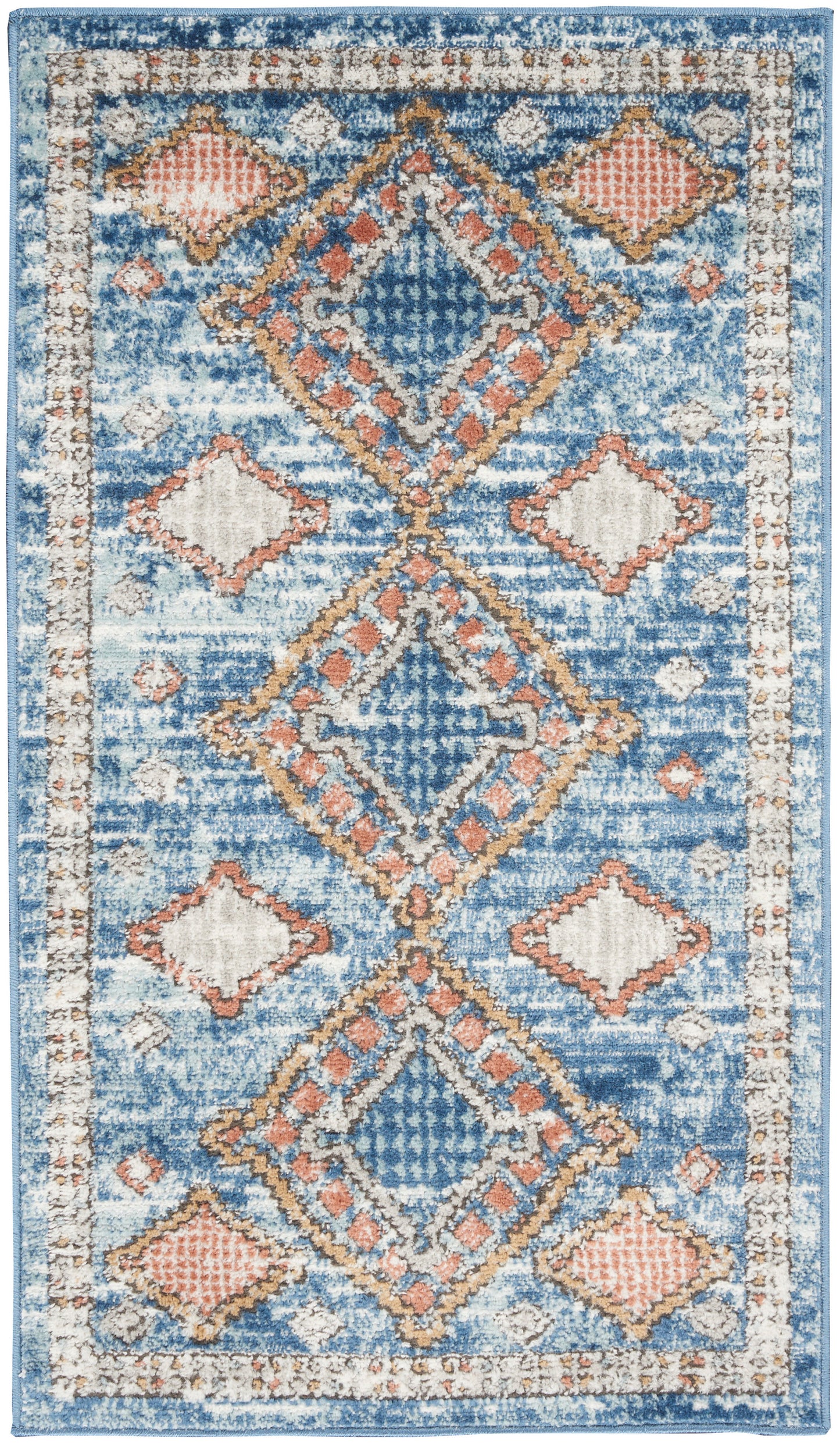 Nourison Home Quarry QUA14 Blue Contemporary Power-loomed Rugs