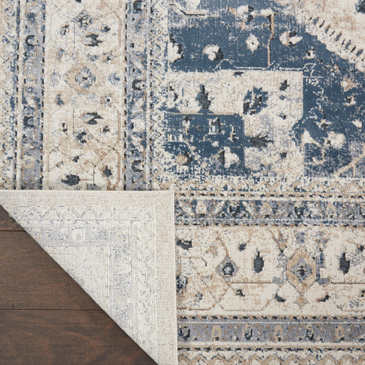 Nourison Home Malta Beige Blue Traditional