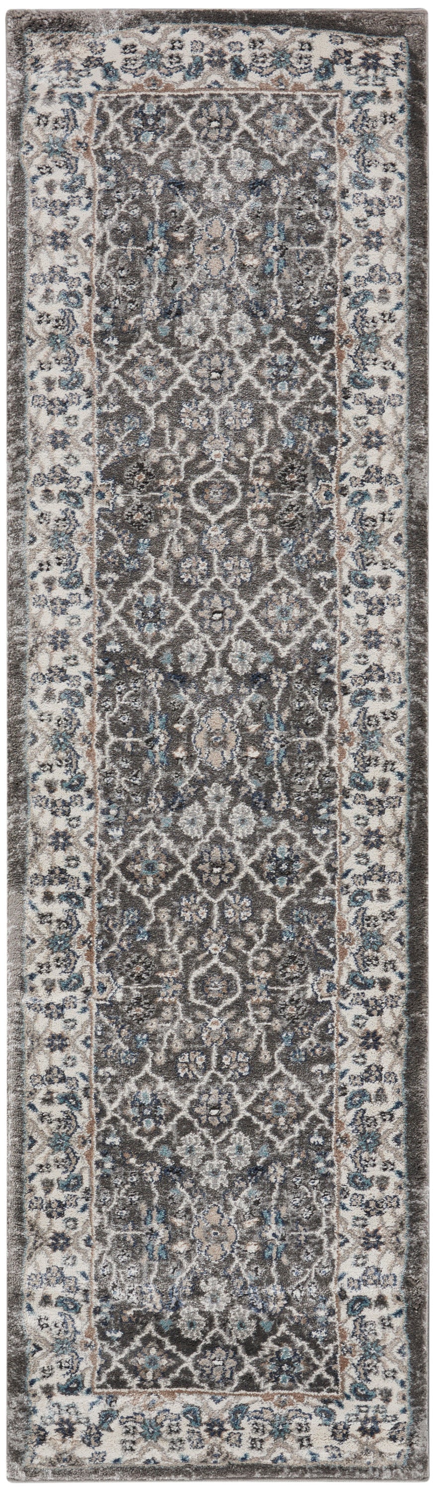 Nourison Home American Manor AMR01 Grey Ivory Traditional Power-loomed Rug