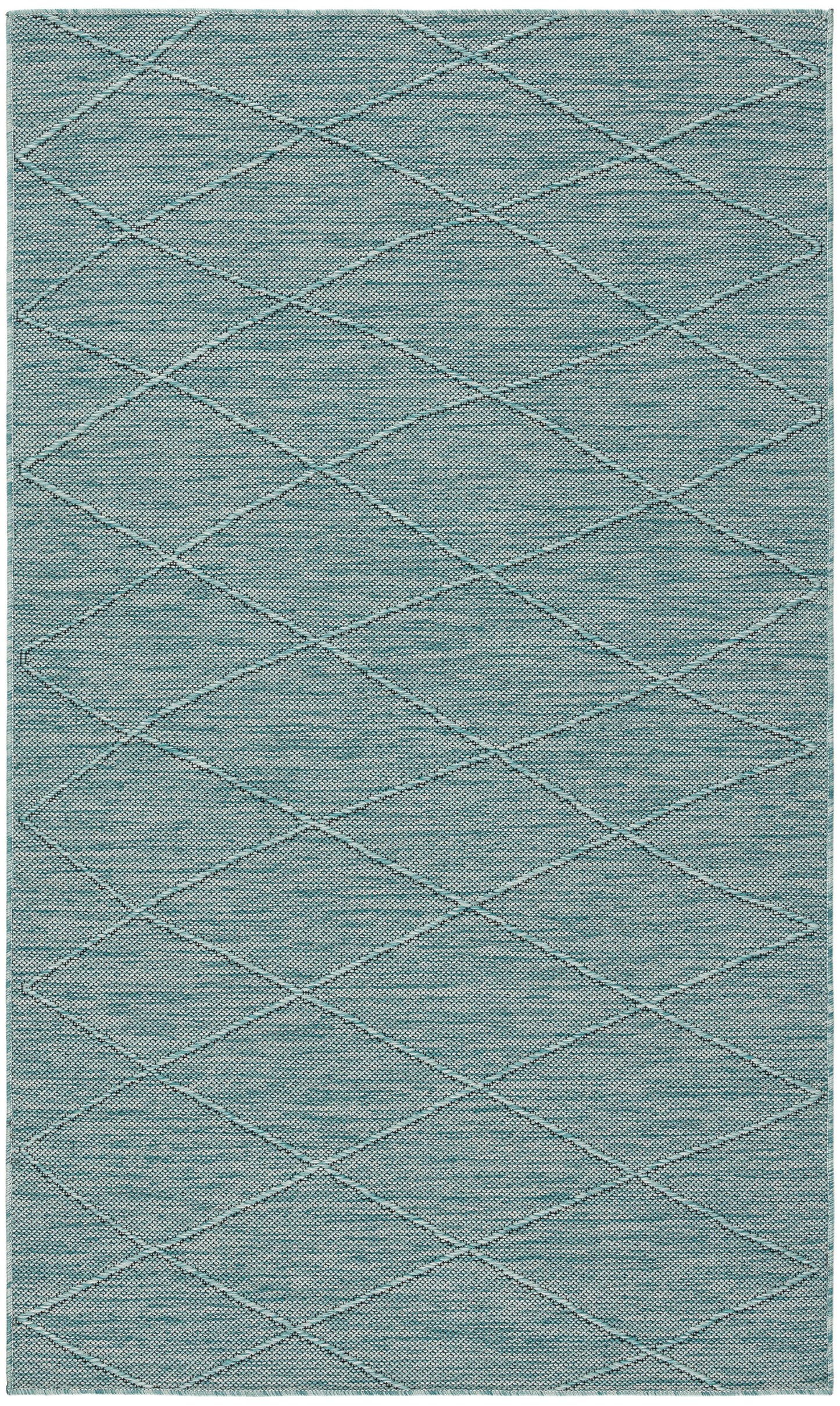 Nourison Home Washable Solutions WSL01 Aqua Contemporary Power-loomed Rug