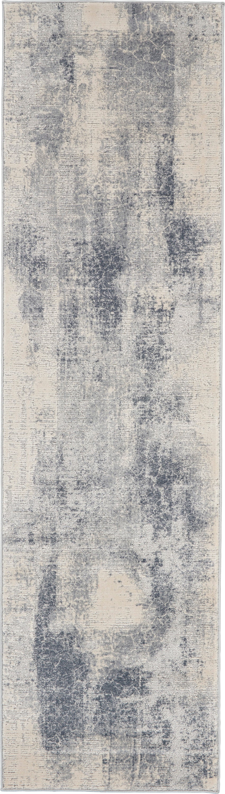 Nourison Home Rustic Textures RUS02 Blue Ivory Contemporary Power-loomed Rugs