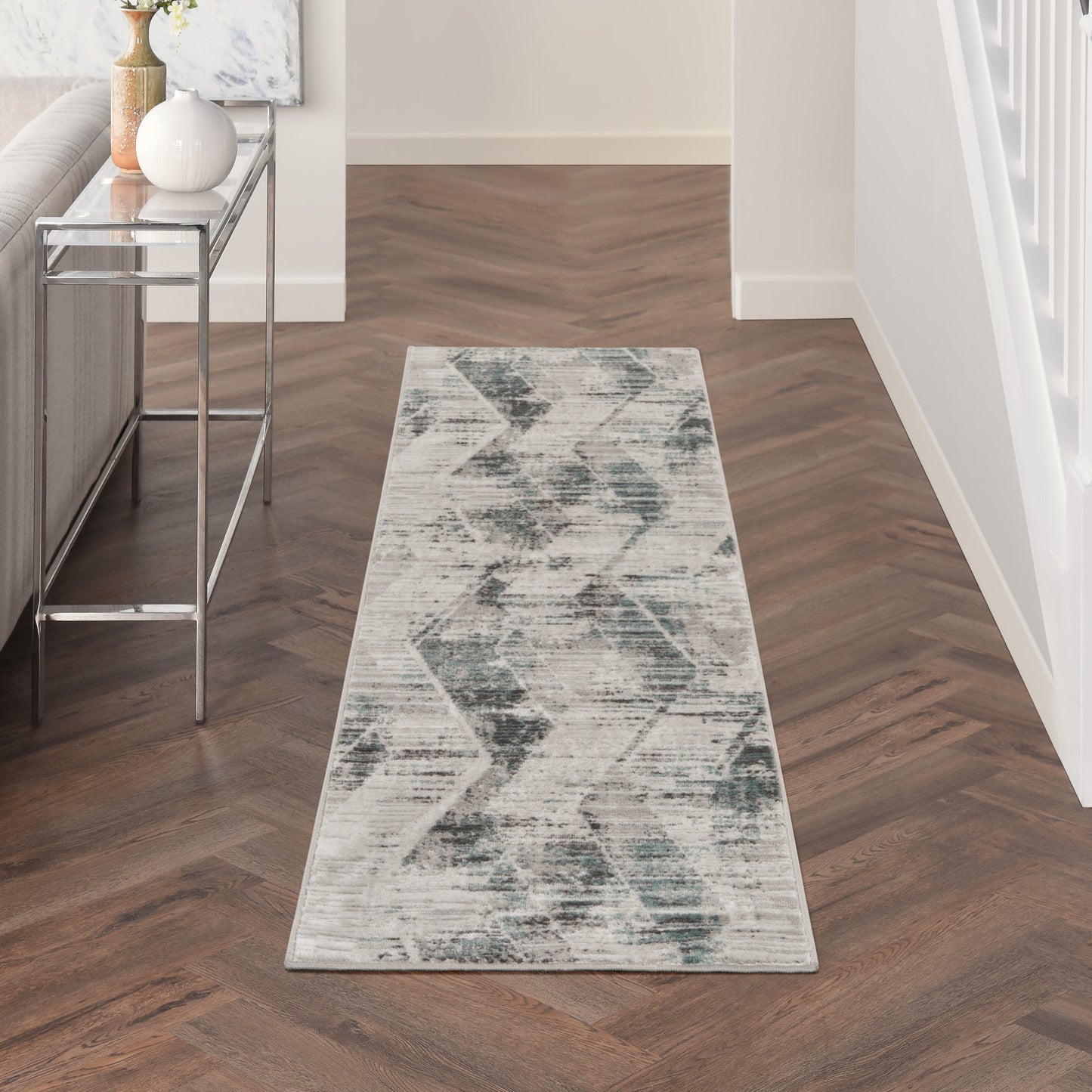 Nourison Home Thalia Grey Beige Contemporary