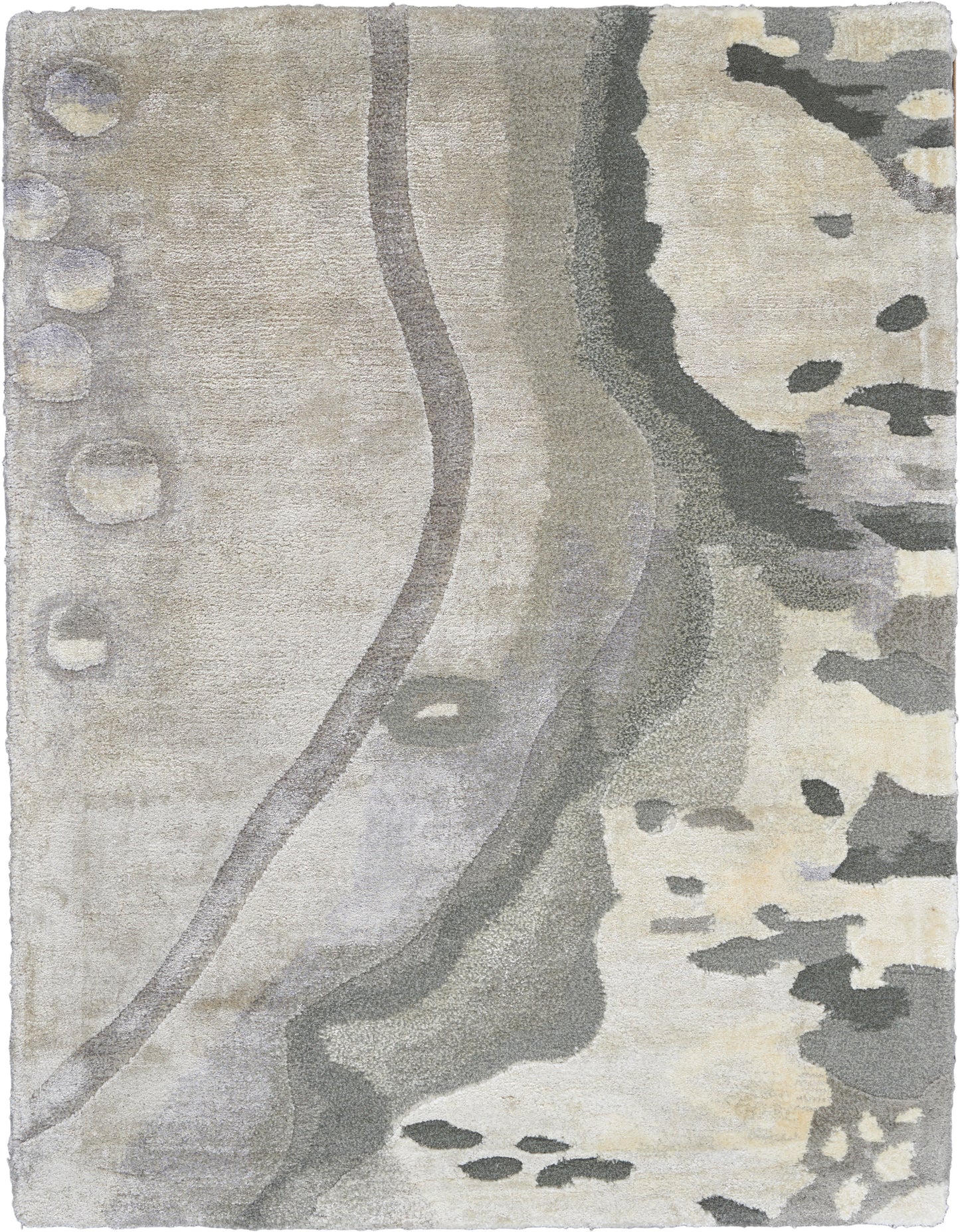 Nourison Home Prismatic PRS05 Silver Cloud Contemporary Hand Tufted Rug