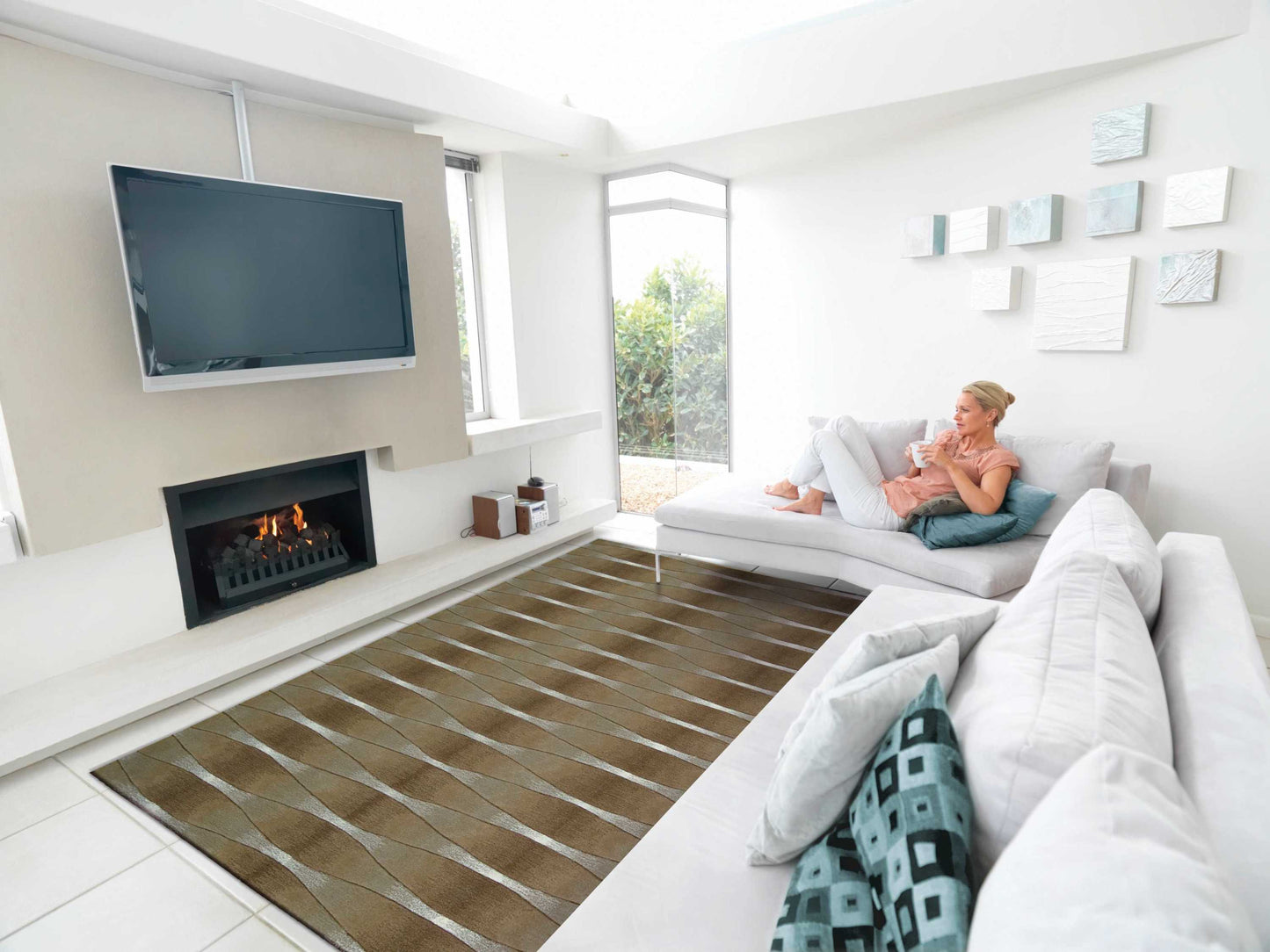 Nourison Home Moda Khaki Transitional