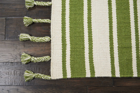 Nourison Home Rio Vista Ivory Green Contemporary