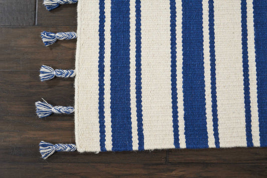 Nourison Home Rio Vista Ivory Navy Contemporary