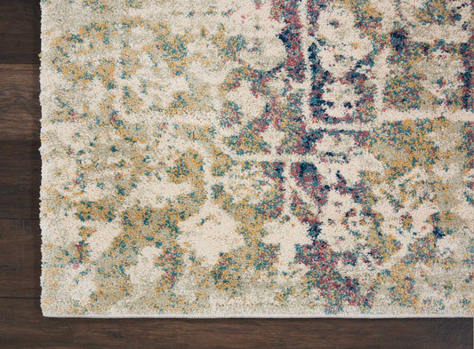 Nourison Home Fusion Cream Blue Transitional