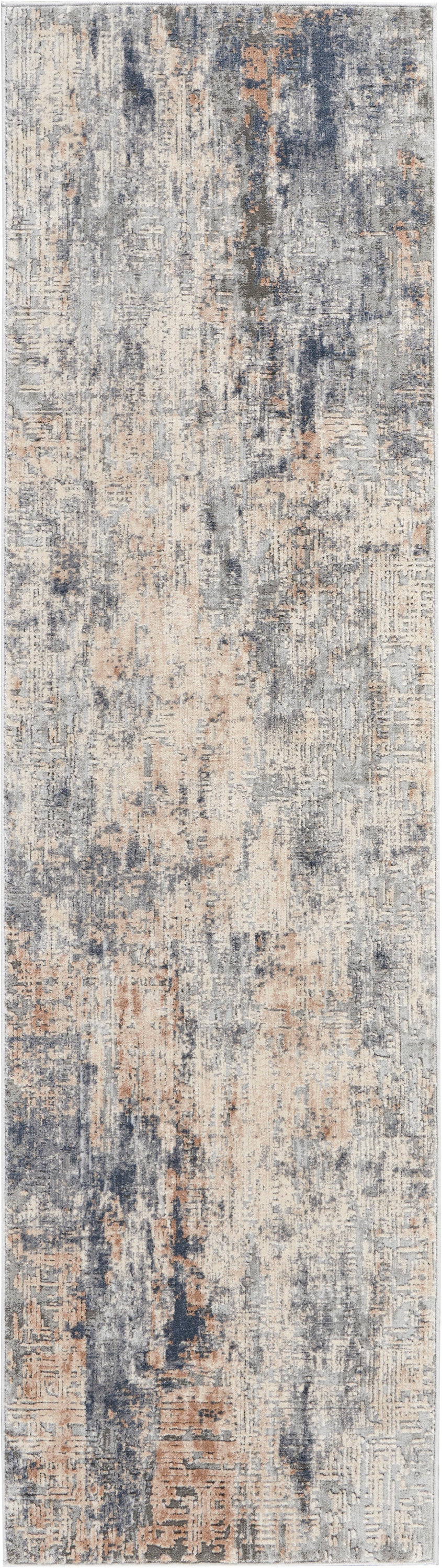 Nourison Home Rustic Textures RUS01 Grey Beige Contemporary Power-loomed Rugs