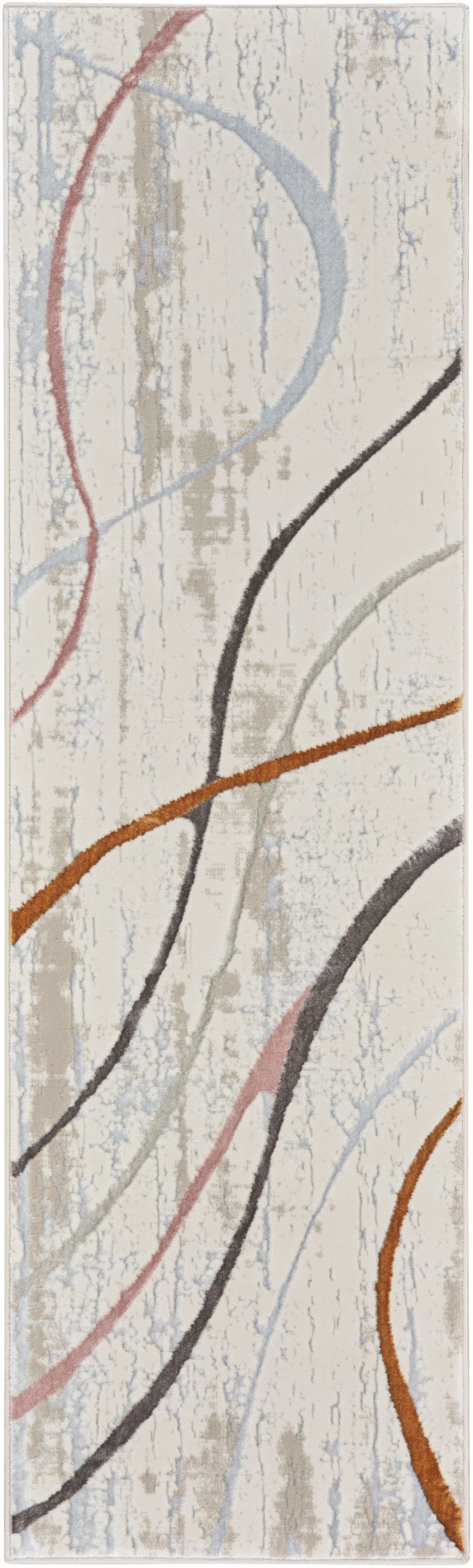 Nourison Home Glitz GLZ01 Ivory Multicolor Contemporary Power-loomed Rug