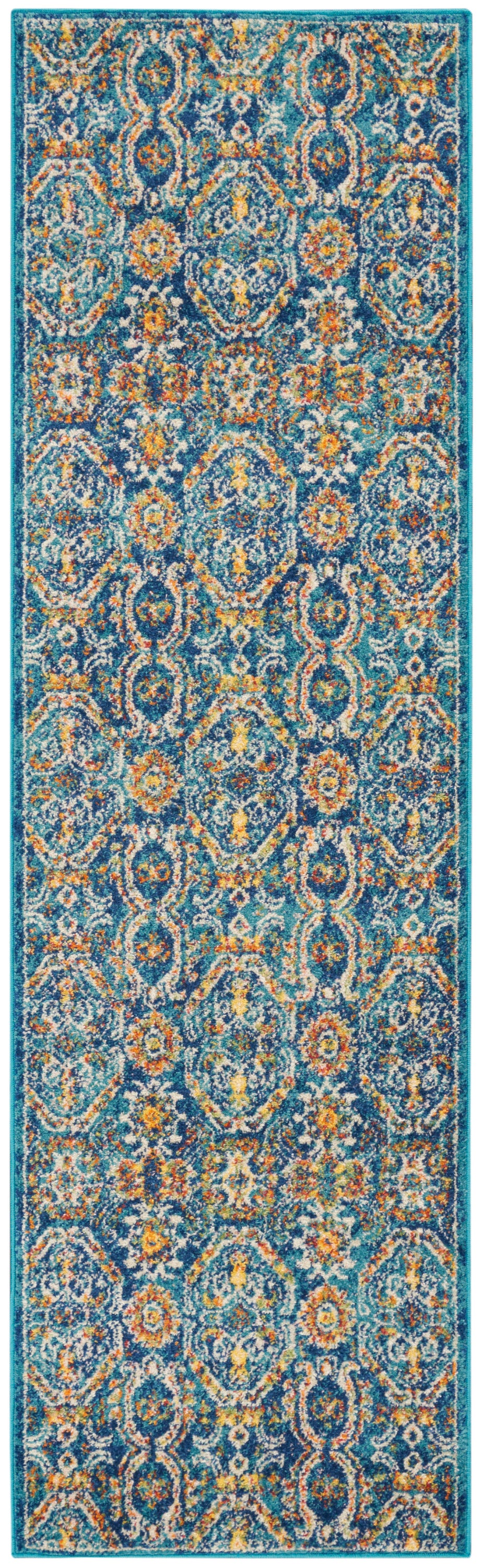 Nourison Home Allur ALR05 Blue Multicolor Transitional Power-loomed Rug
