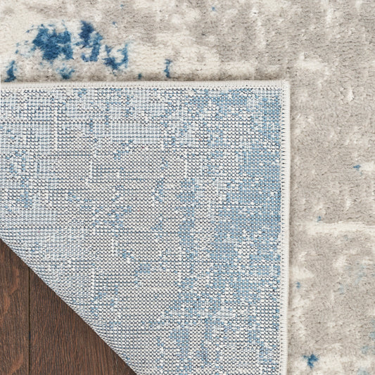 Nourison Home Quarry Ivory Grey Blue Contemporary