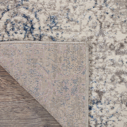 Nourison Home Royal Terrace Beige Blue Contemporary