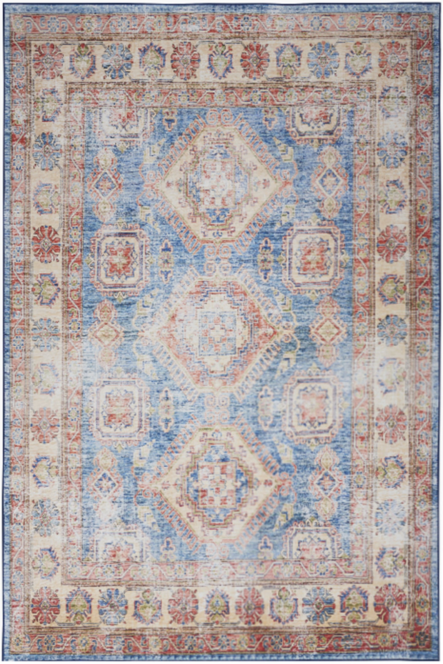 Nourison Home Fulton FUL08 Blue Ivory Traditional Power-loomed Rug