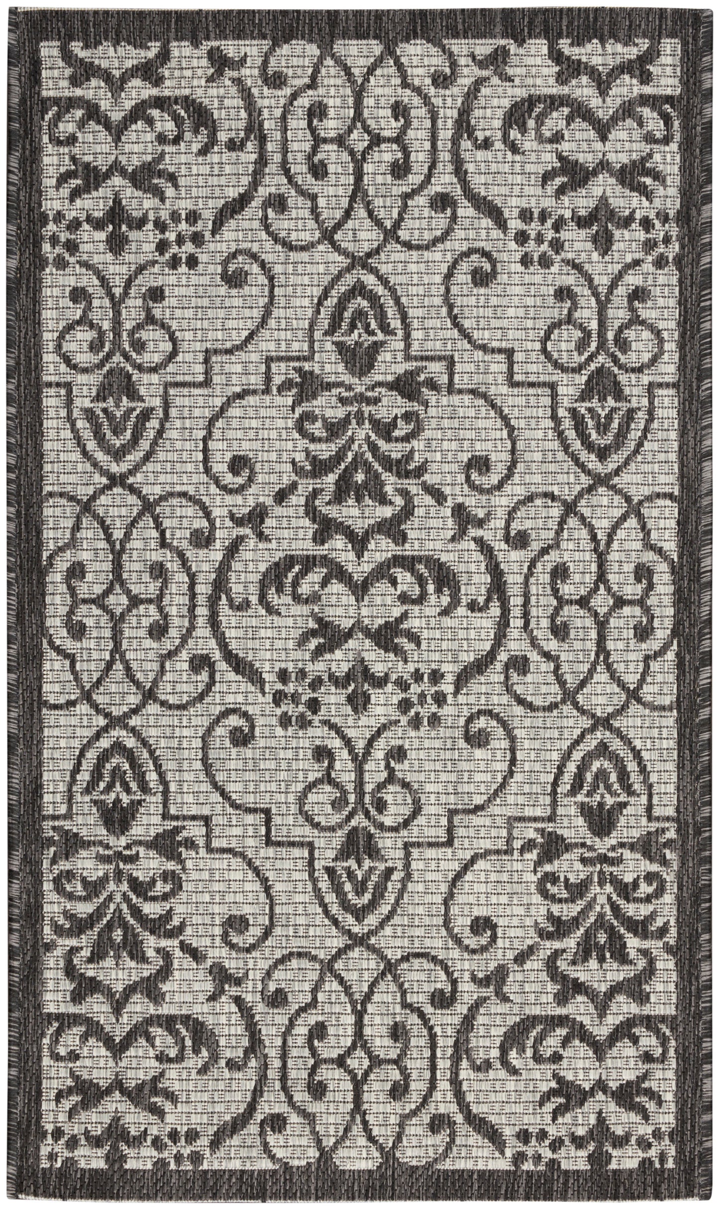 Nourison Home Country Side CTR04 Ivory Charcoal Transitional Power-loomed Rug