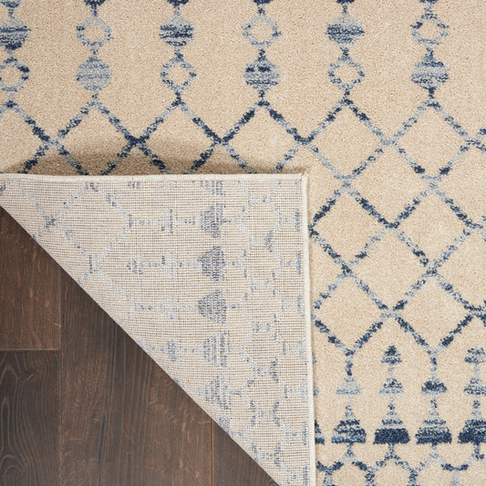 Nourison Home Palermo Beige Blue Contemporary