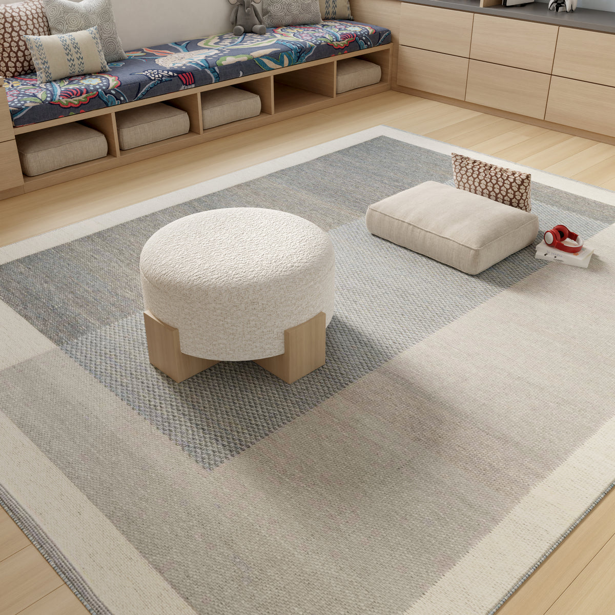 Nourison Home Copenhagen Ivory Blue Contemporary