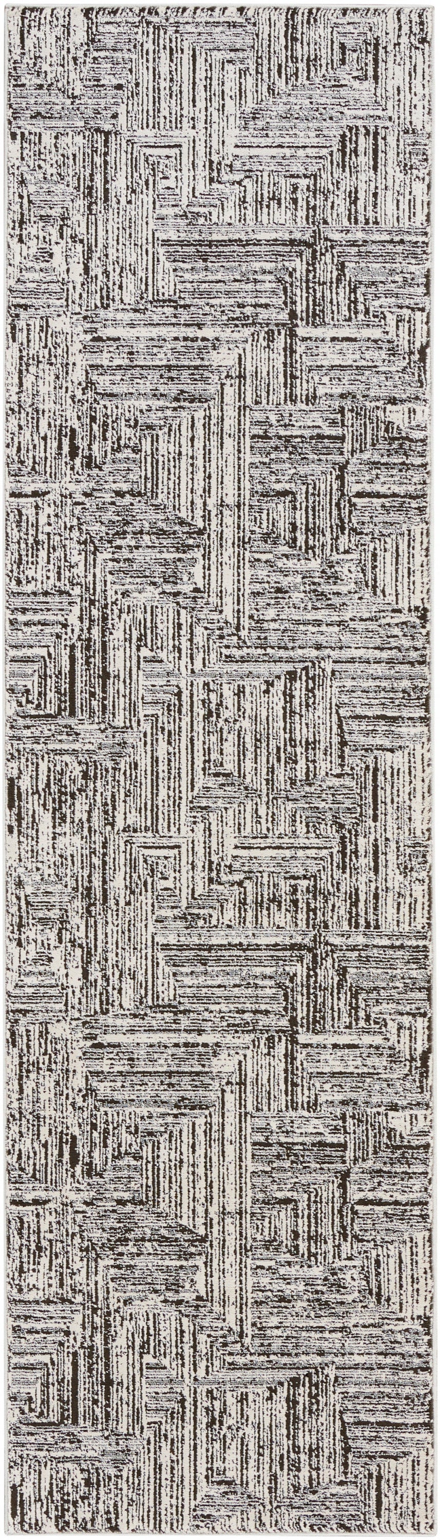 Calvin Klein CK024 Irradiant IRR01 Cream Black Contemporary Power-loomed Rug