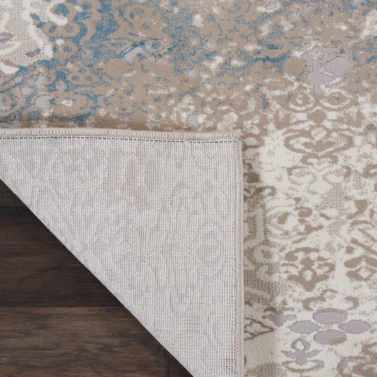 Nourison Home Karma Ivory Light Blue Transitional