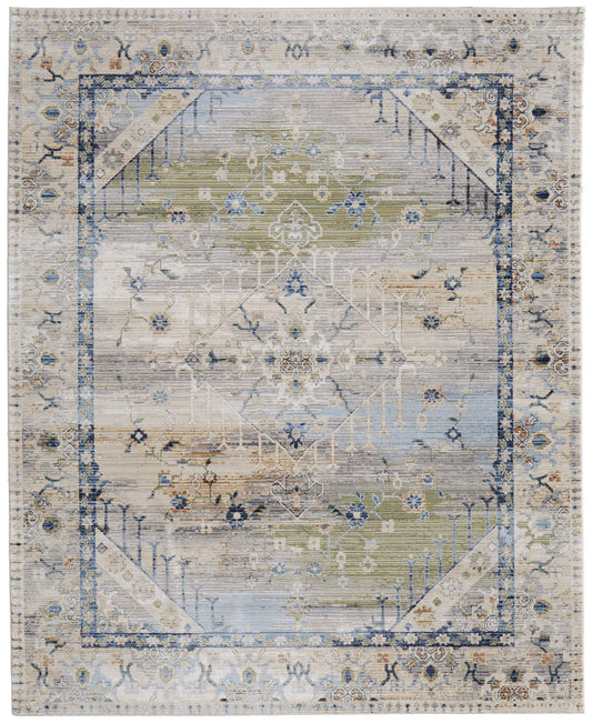 Feizy Melrose 39NZF Ivory Transitional/Bohemian & Eclect Machinemade Rug