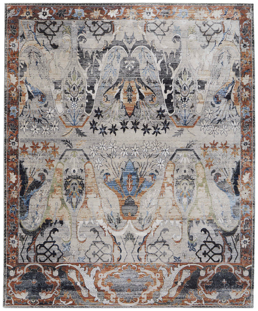 Feizy Melrose 39P2F Gray Transitional/Bohemian & Eclect Machinemade Rug