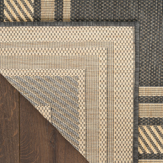 Nourison Home Horizon Indoor/Outdoor Charcoal Contemporary