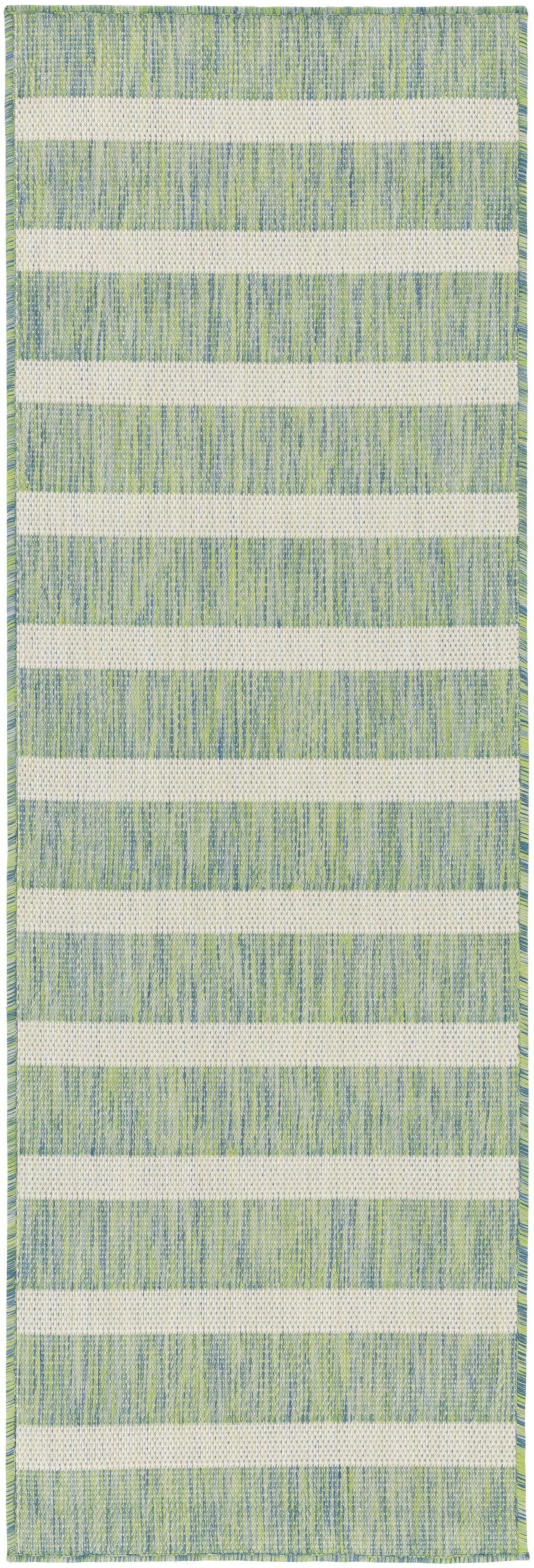 Nourison Home Positano POS03 Blue Green Ivory Contemporary Power-loomed Rug