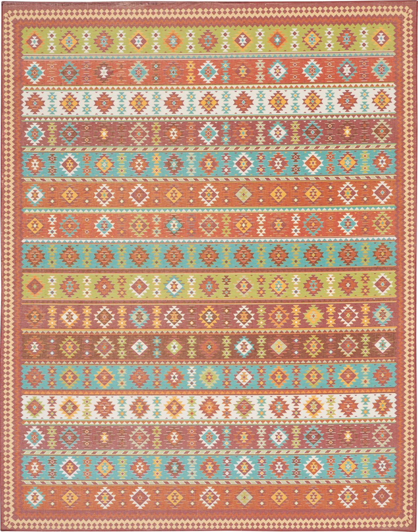Nourison Home Madera MAD08 Light Blue Transitional Power-loomed Rug