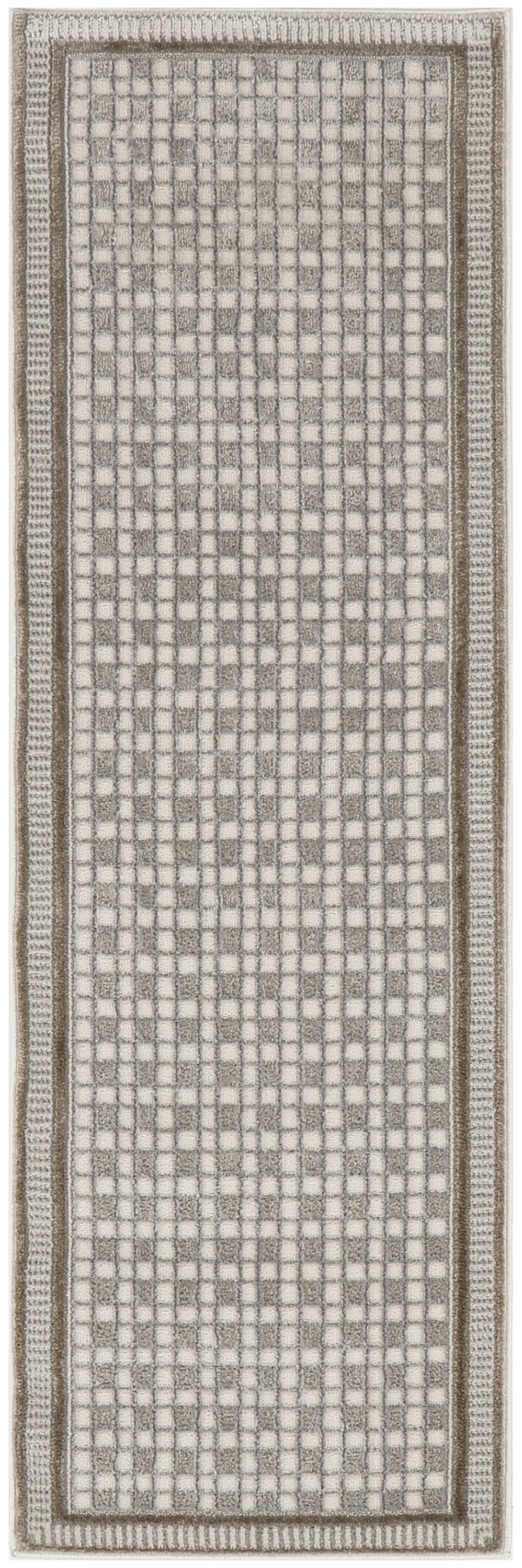 Nourison Home Nordic NRC03 Ivory Grey Contemporary Power-loomed Rug