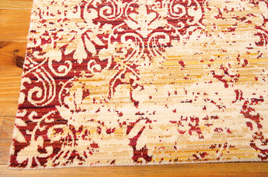 Nourison Home Rhapsody Gold Garnet Transitional