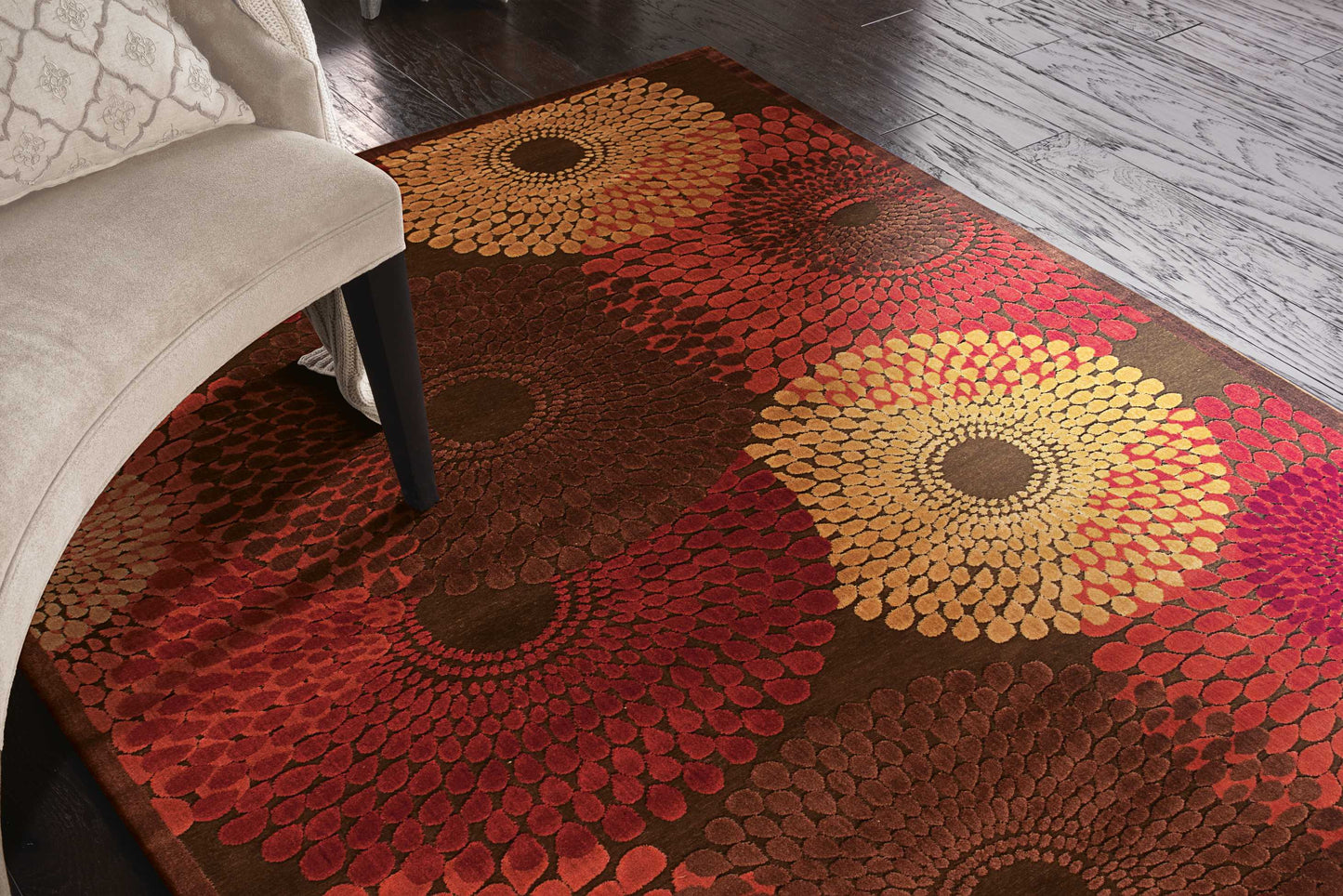 Nourison Home Graphic Illusions Brown Contemporary