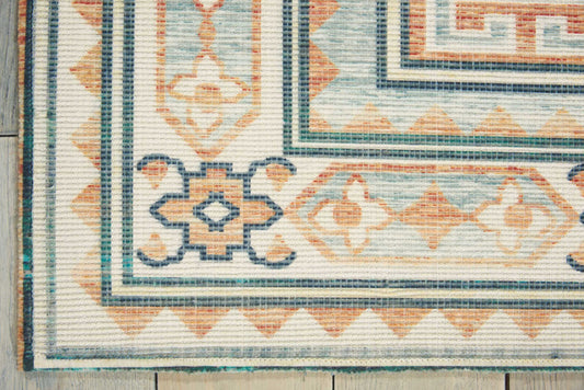 Nourison Home Madera Teal Green Transitional