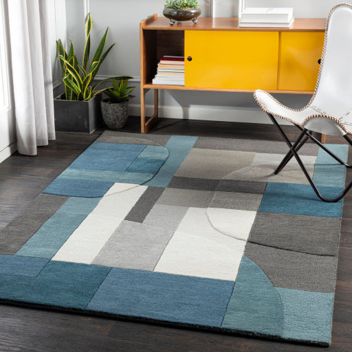 Surya Brooklyn BRO-2301 Teal Modern Tufted Rug