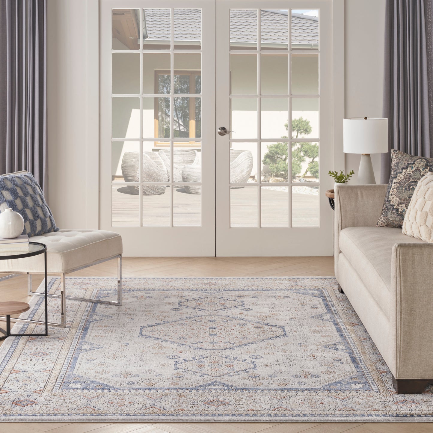 Nourison Home Series 4 Grey Blue Traditional