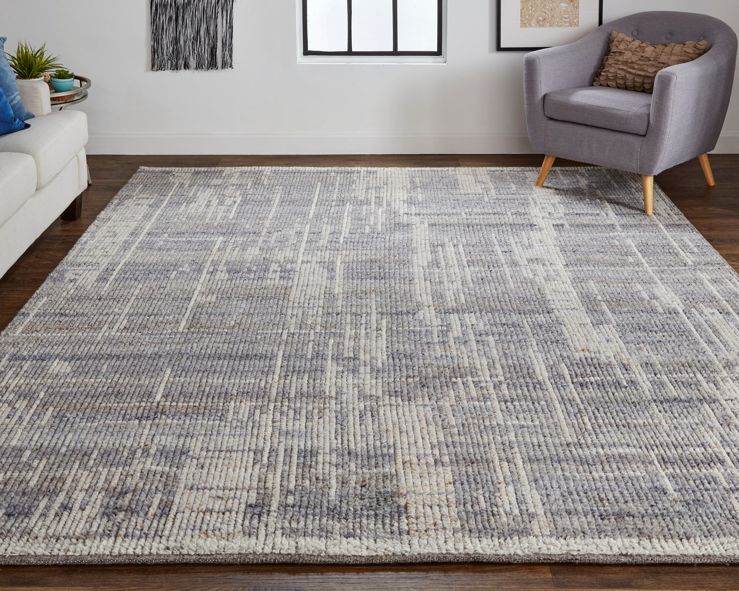 Feizy Alford 6920F Gray Modern/Industrial/Bohemian & E Hand Knotted Rug