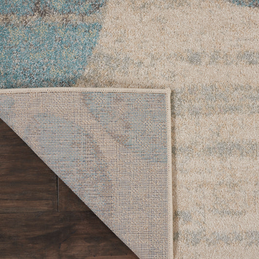 Nourison Home Tranquil Ivory Light Blue Contemporary