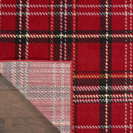 Nourison Home Grafix Red Contemporary