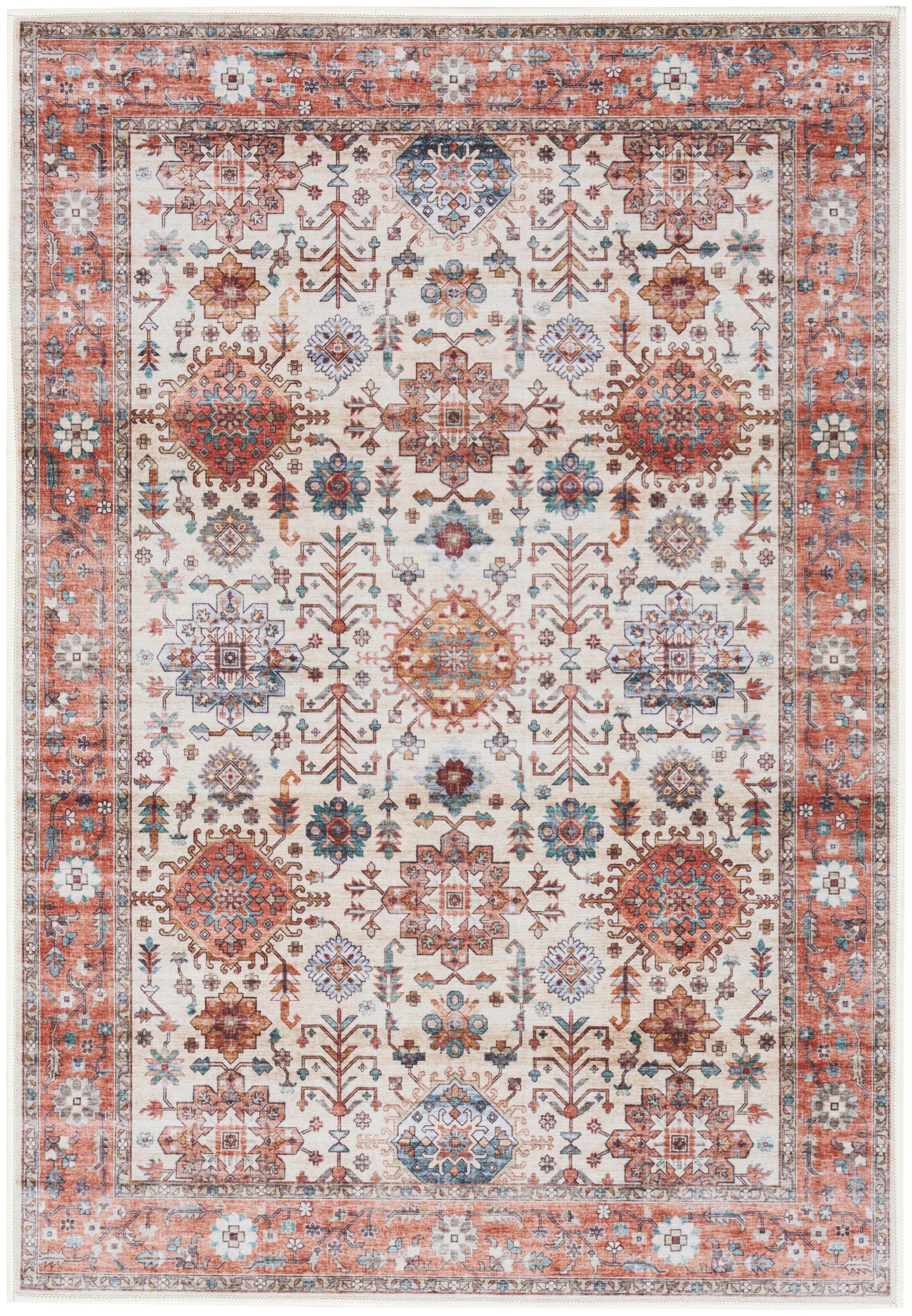 Nourison Home Fulton FUL12 Beige Multicolor Traditional Power-loomed Rug
