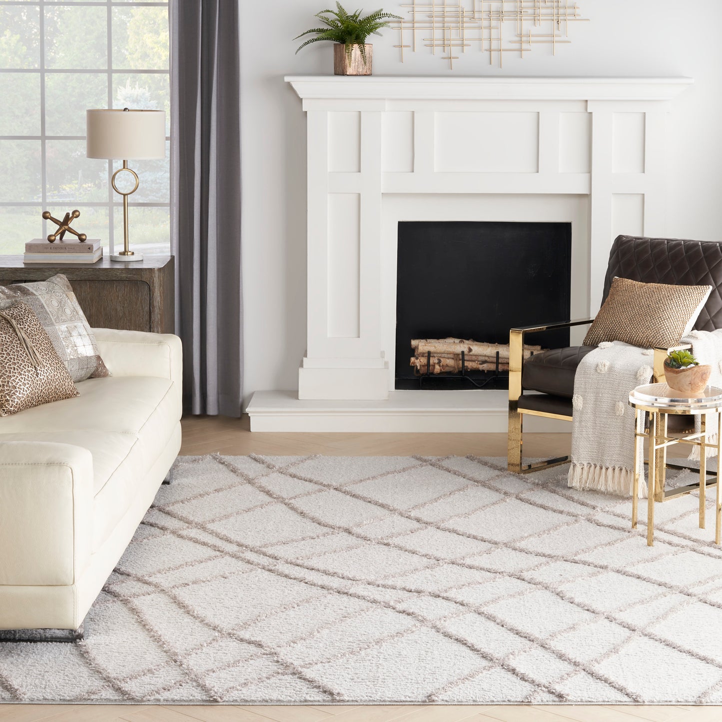 Nourison Home Feather Soft Grey Contemporary