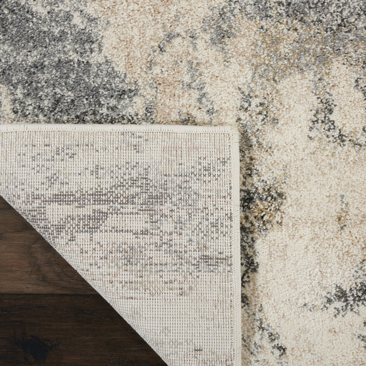 Nourison Home Fusion Cream Grey Contemporary