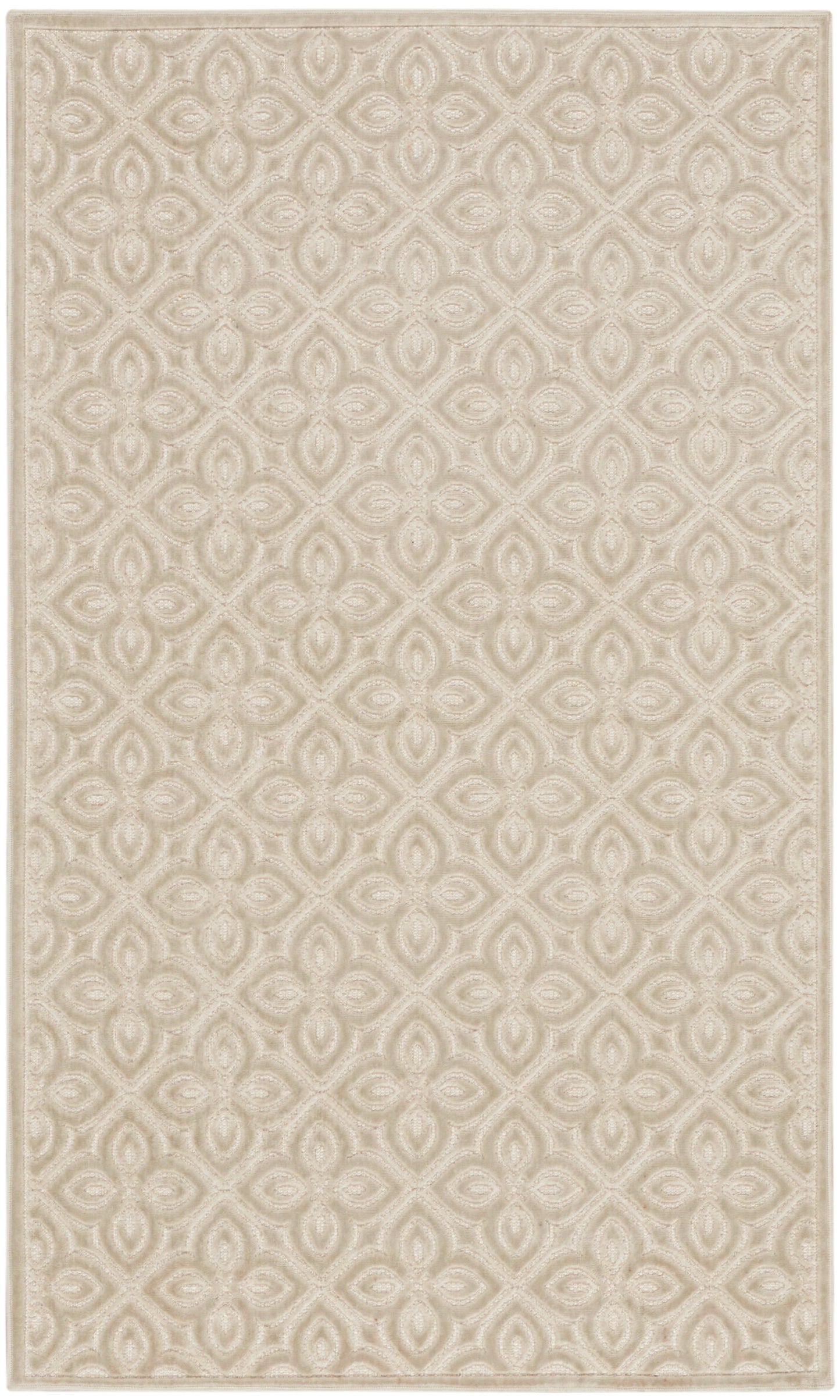 Nourison Home Washable Charm WCH03 Silver Ivory Contemporary Machine Woven Rug