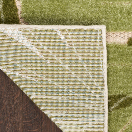 Nourison Home Aloha Ivory Green Contemporary