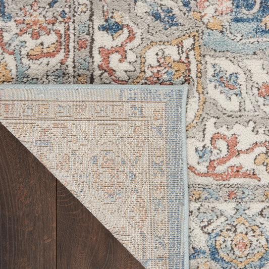 Nourison Home Quarry Ivory Blue Traditional