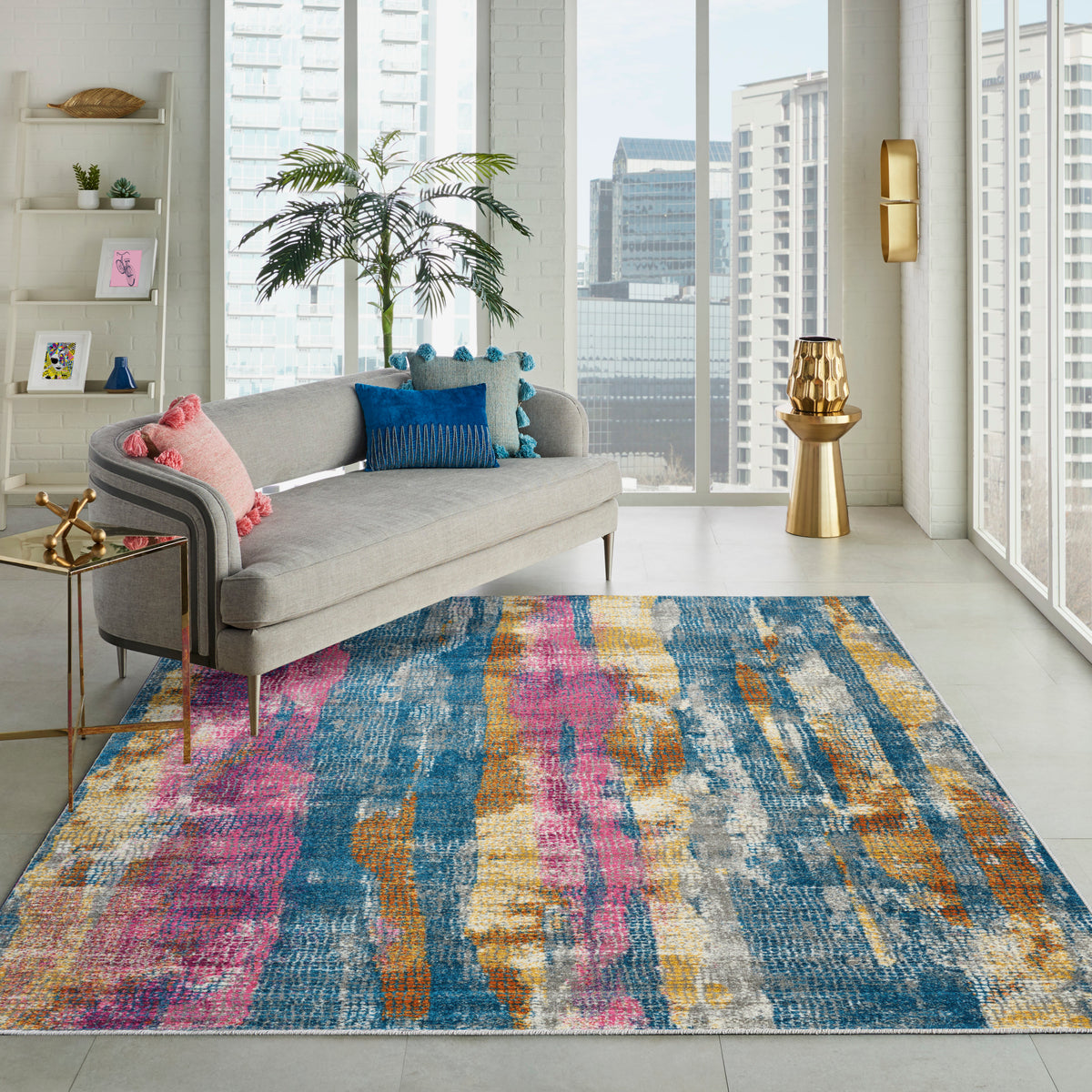 Nourison Home Passion Grey Multicolor Transitional