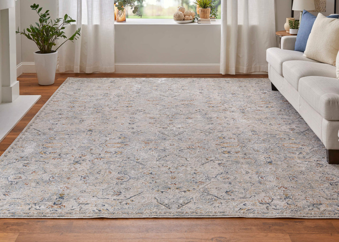 Feizy Pasha 39M6F Ivory Transitional/Bohemian & Eclect Machinemade Rug