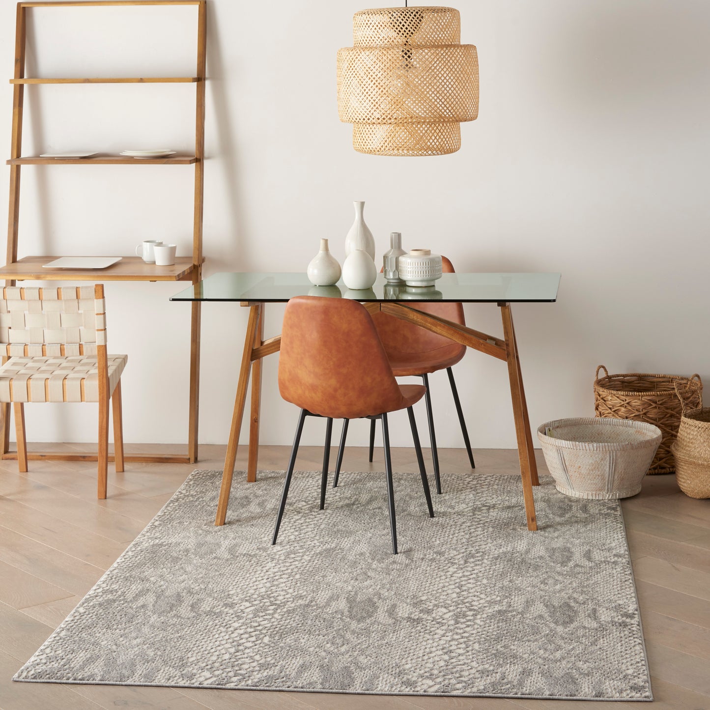 Nourison Home Solace Ivory Grey Contemporary