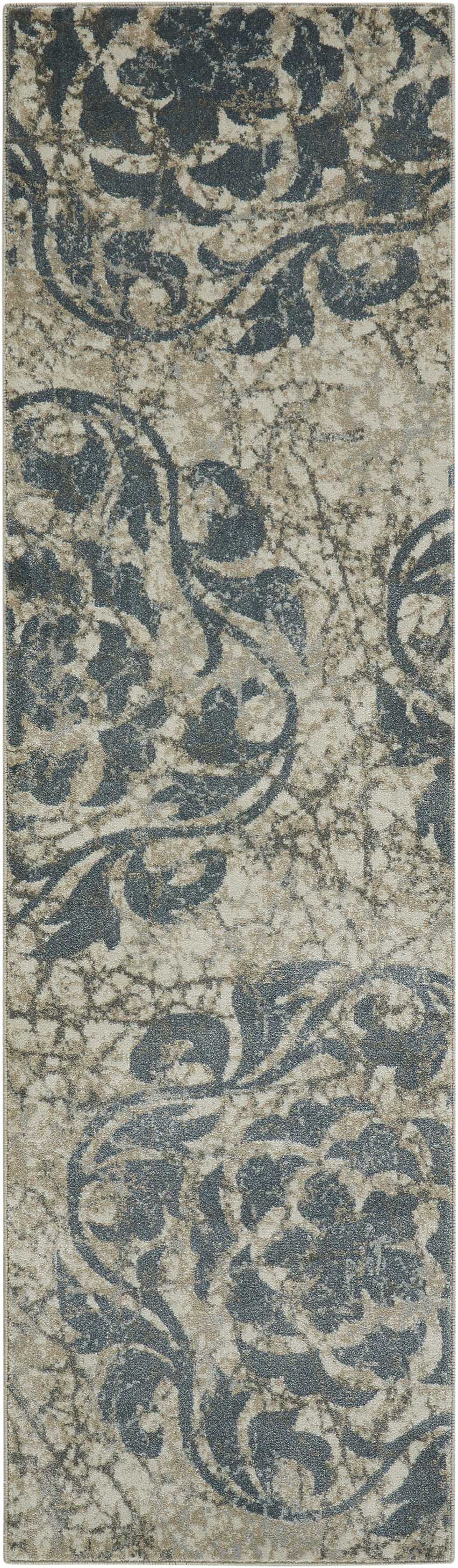 Nourison Home Maxell MAE10 Ivory Blue Contemporary Power-loomed Rugs