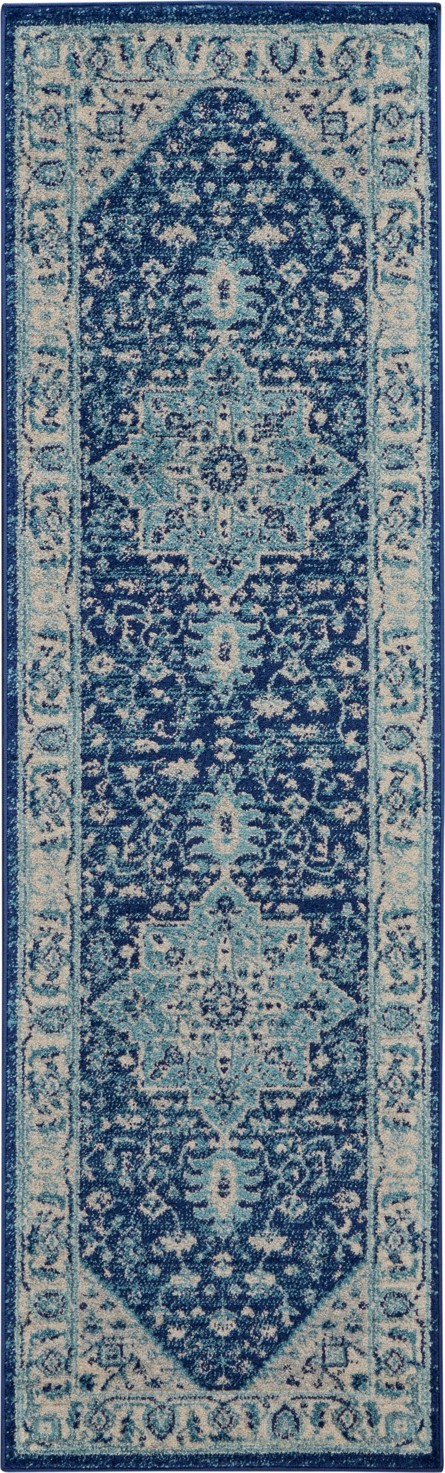 Nourison Home Tranquil TRA06 Ivory Navy Transitional Power-loomed Rug