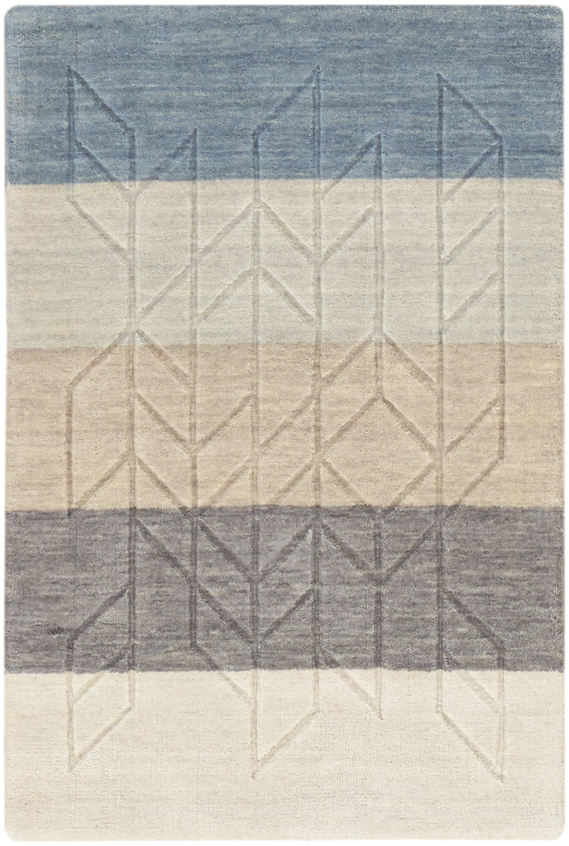 Nourison Home Alessia ALE01 Blanket Contemporary Hand Knotted Rug