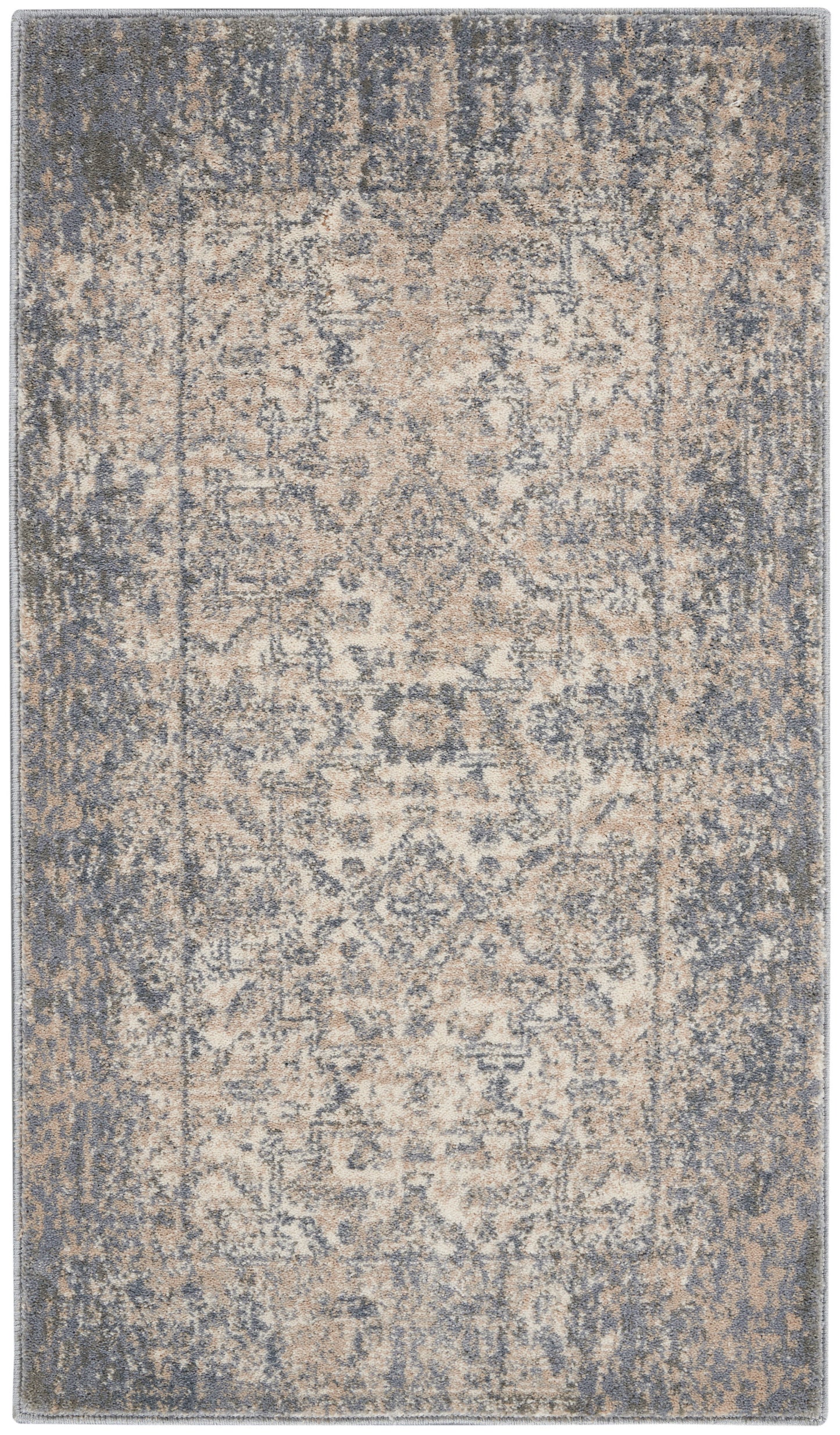 Nourison Home Moroccan Celebration KI3M1 Ivory Slate Traditional Power-loomed Rug